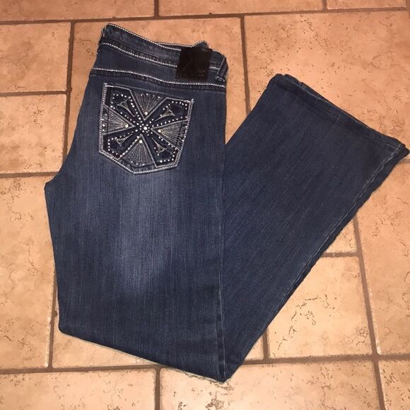 Ten Denim boot cut blingy Premium Denim, stretchy - Picture 1 of 4